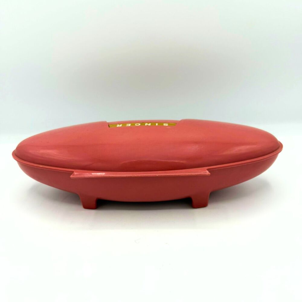 Vintage Singer Buttonholer Pink Case 1960s Sewing Accessory Templates and Manual - Picture 7 of 8
